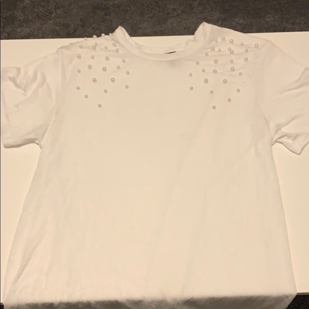 Beaded White Express T-shirt